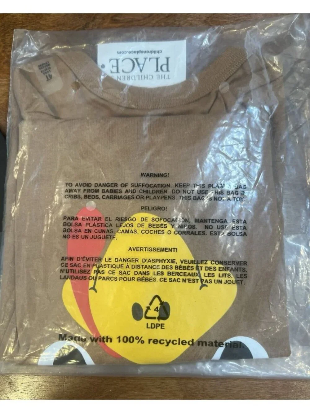 The Children’s Place Toddler Boys Turkey Face Graphic Tee Size 4T Thanksgiving